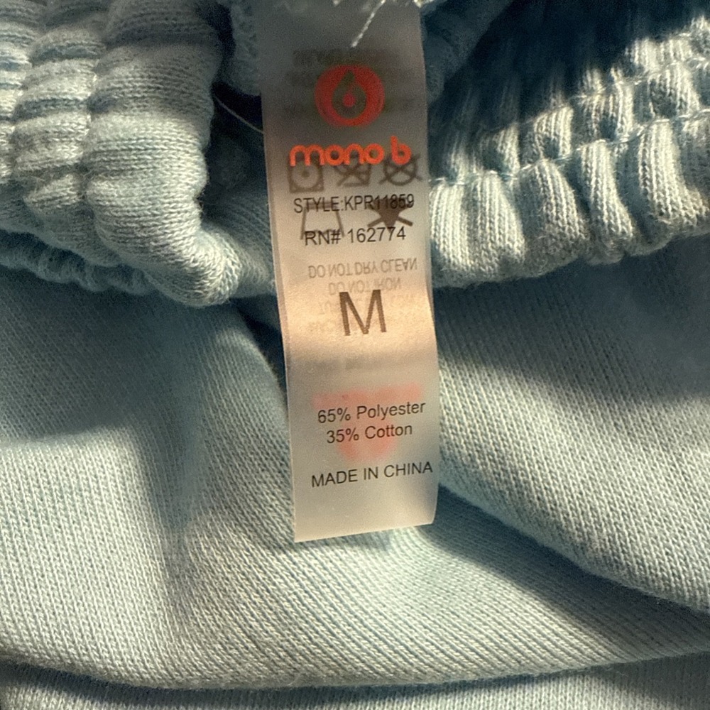 Mono B Women's Medium Light Blue ‎ Swoop Waist High Waisted with Pockets NWT - Picture 8 of 8